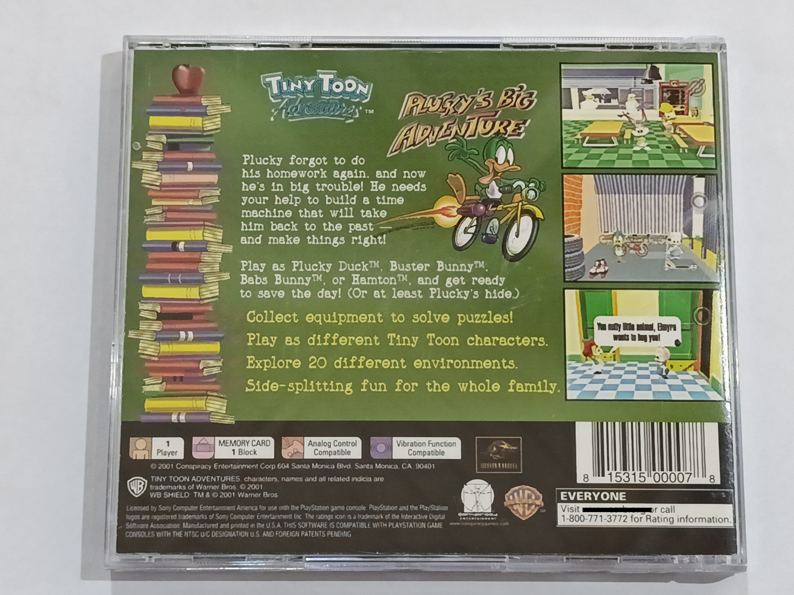 Tiny Toon Pluckys Big Adventure P/ Ps1 Original Usado - Imagem 3