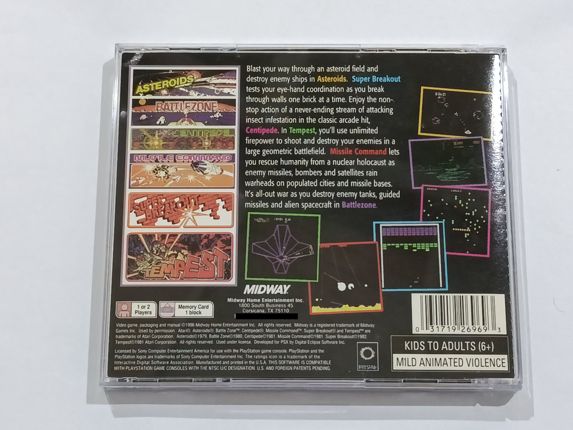 Midway Arcades Greatest Hits Atari Collection 1 Ps1 Original - Imagem 3