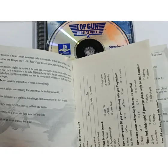Top Gun Fire At Will P/ Ps1 Original Usado - Imagem 5