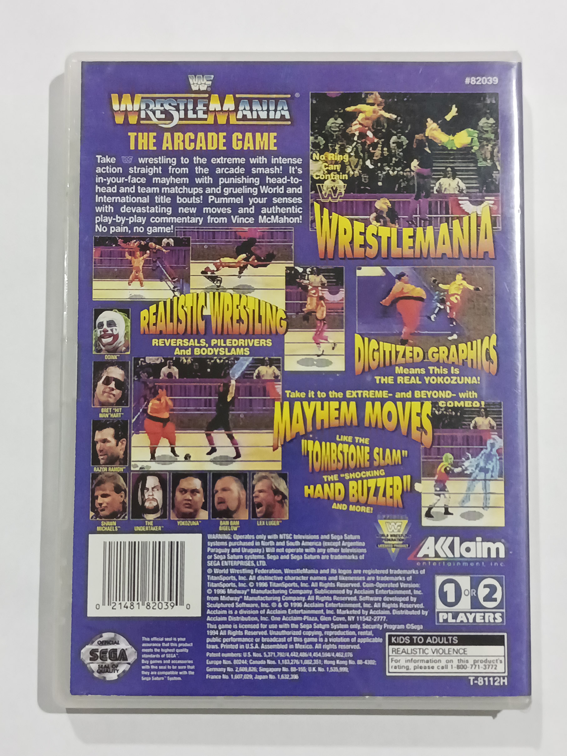 WWF Wrestlemania The Arcade Game p/ Sega Saturn Original Usado - Imagem 3