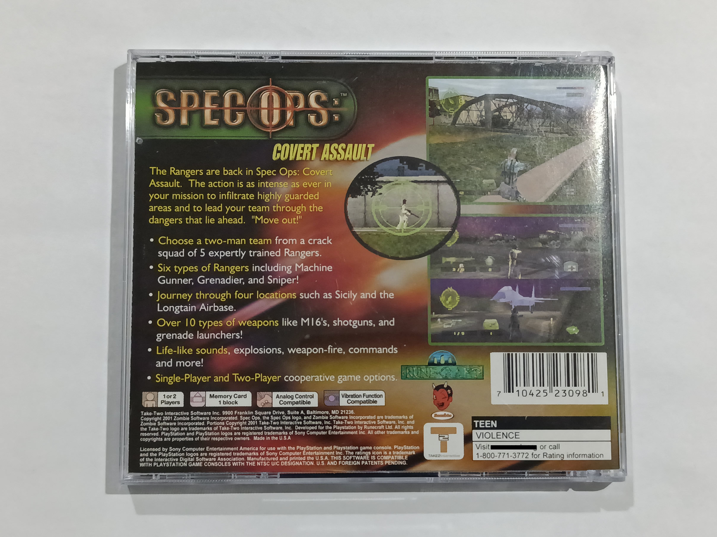 Spec Ops Covert Assault p/ PS1 Original Usado - Imagem 3