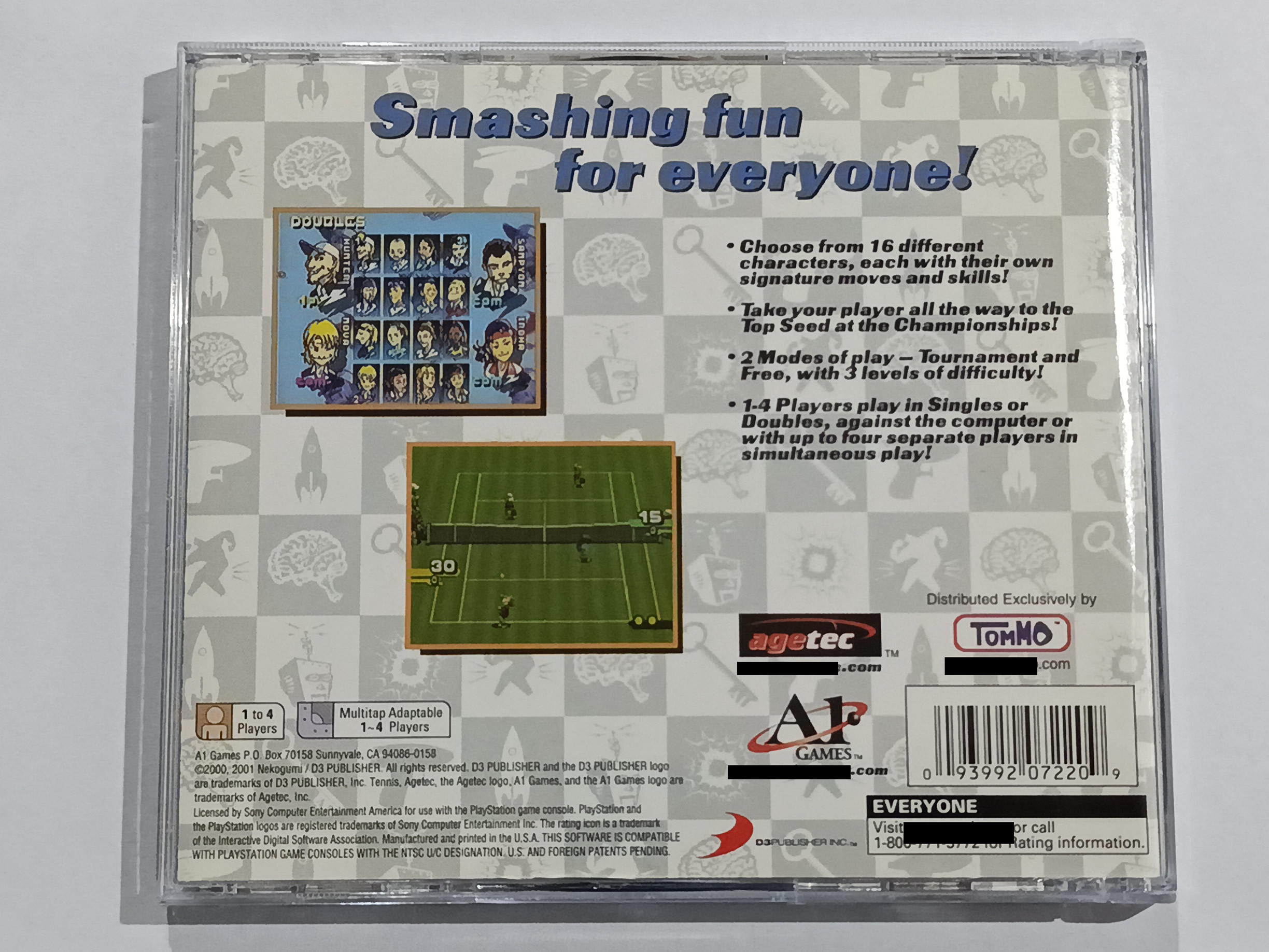 Tennis p/ PS1 Original Usado - Imagem 3