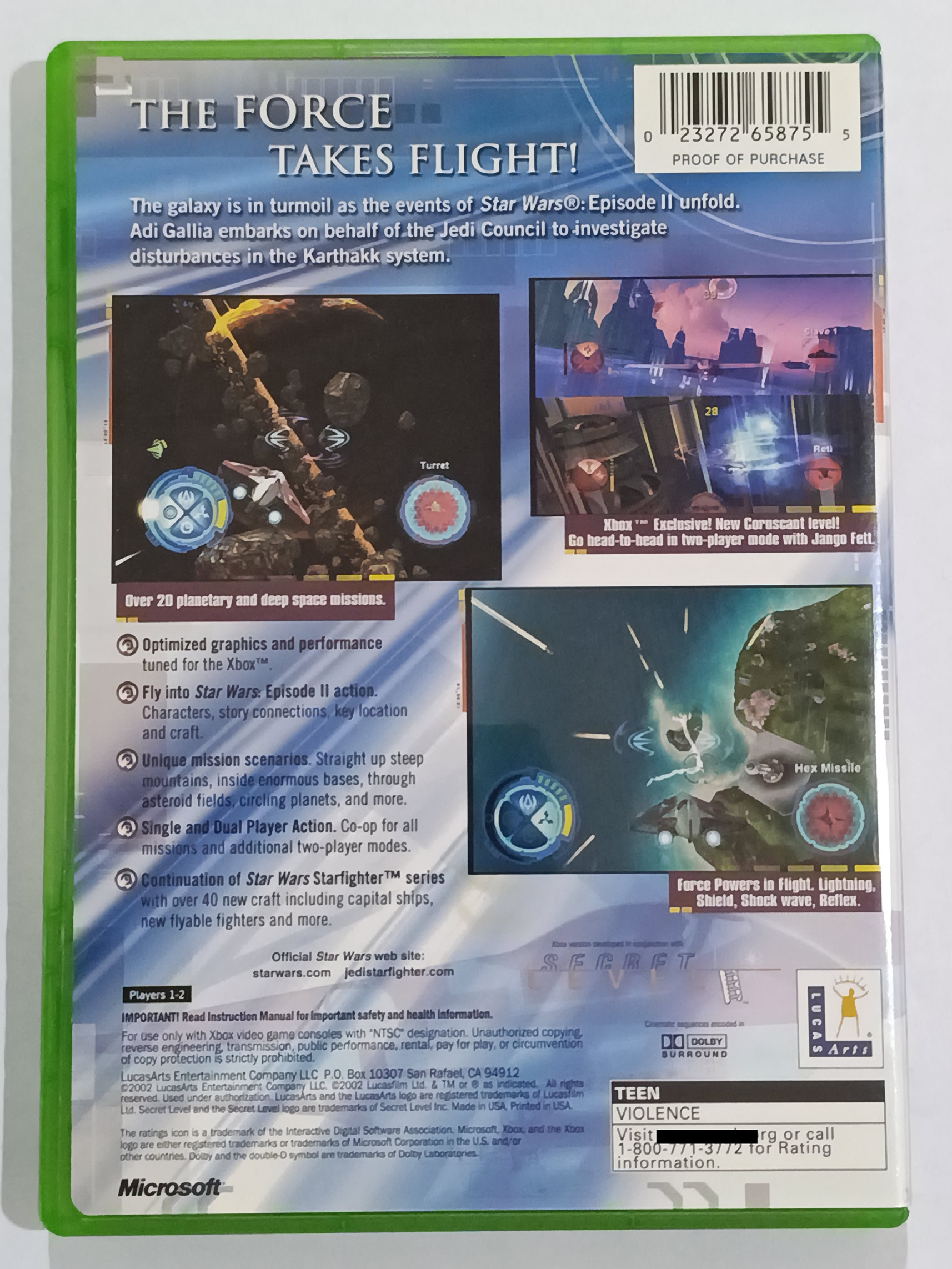 Star Wars Jedi Starfighter p/ Xbox Clássico e 360 Original - Imagem 3