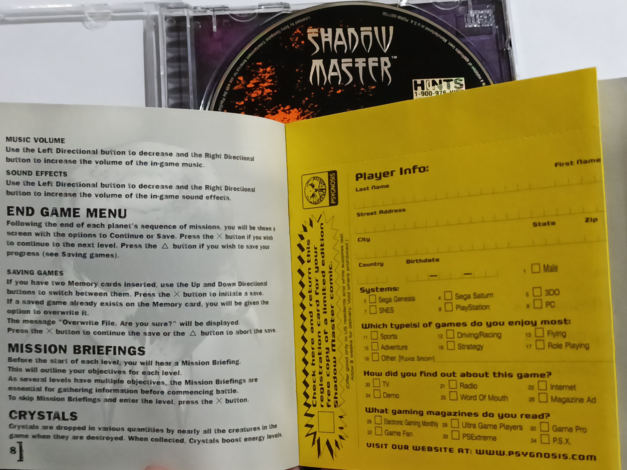 Shadow Master p/ PS1 Original Usado - Imagem 5